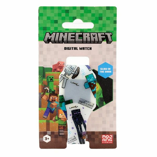 Silikonski digitalni sat Puckator Minecraft Glow in the Dark sortirano 12/1 WATC24