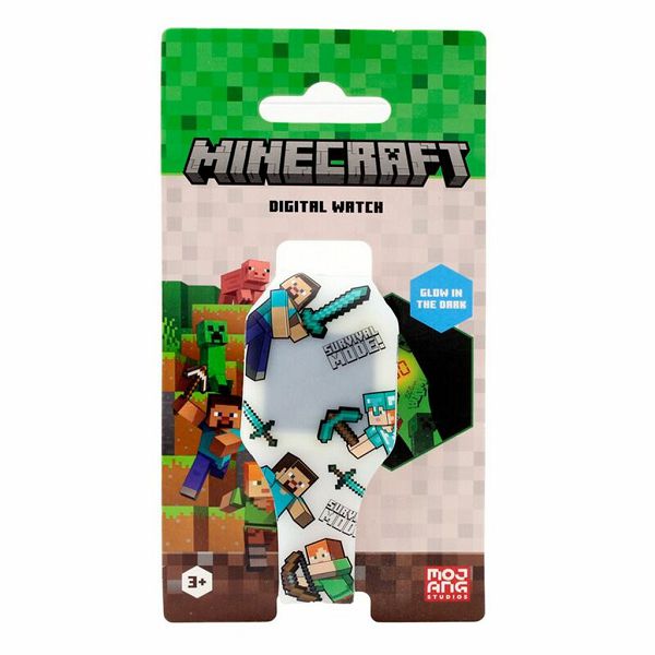 Silikonski digitalni sat Puckator Minecraft Glow in the Dark sortirano 12/1 WATC24