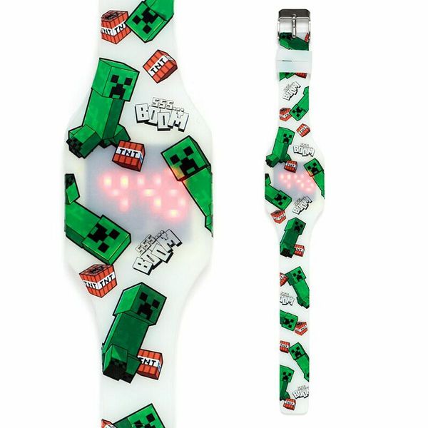 Silikonski digitalni sat Puckator Minecraft Glow in the Dark sortirano 12/1 WATC24