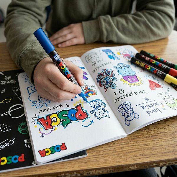 Bilježnica Posca crte 1211640909