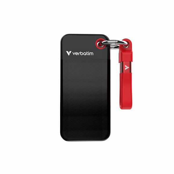 SSD Pocket Verbatim #32417 256GB 3.2 Gen2, USB-C, crno/crvena