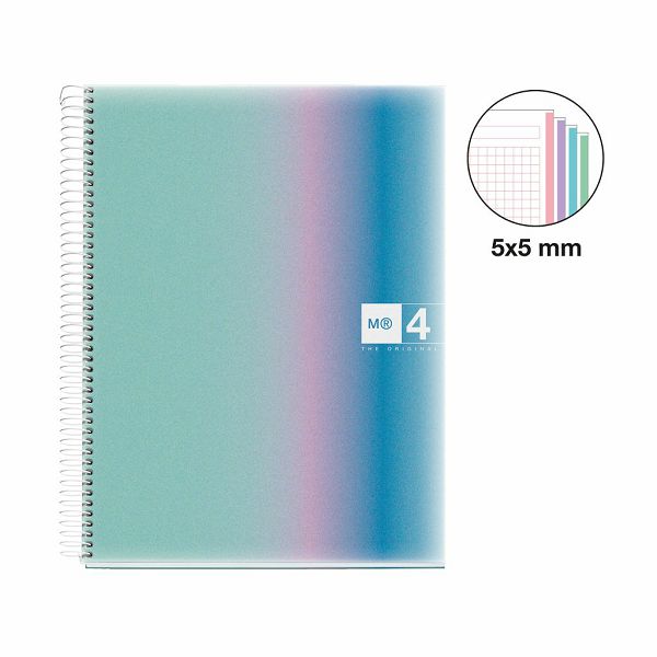 Kolegij blok Miquelrius A4 70g 120L spiralni kocke Aurora Santorini MR4082