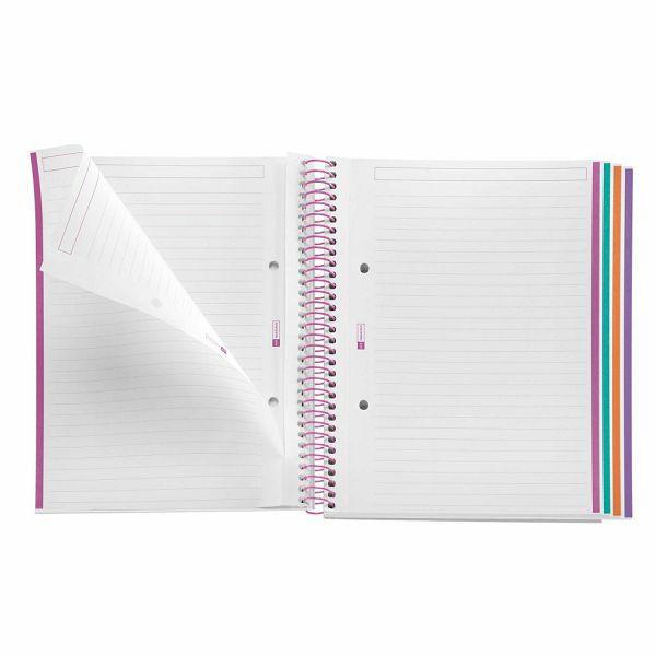 Kolegij blok Miquelrius A5 70g 100L spiralni crte Lifestyle Stickers Happy Fruits MR4291