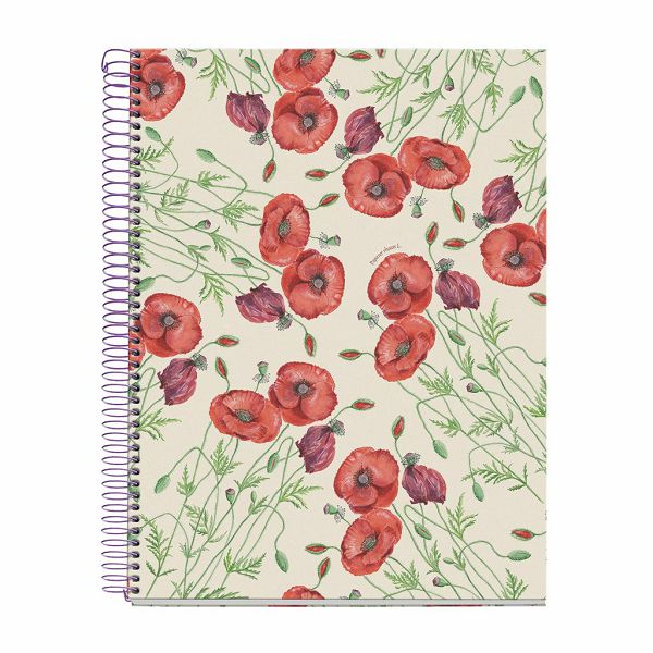 Kolegij blok Miquelrius A4 90g 80L spiralni crte Entredos Papaver Rhoedas MR4501