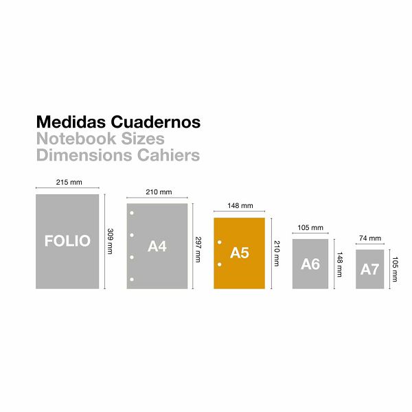 Kolegij blok Miquelrius A5 90g 80L spiralni crte Entredos Chelindonium MR4503