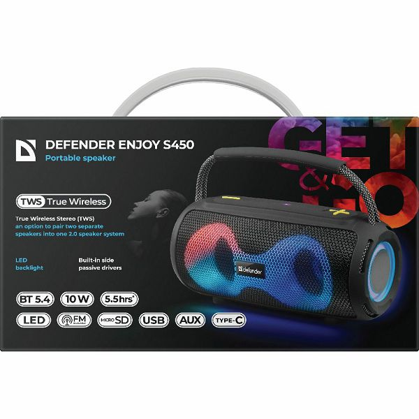 Prijenosni zvučnik Defender Enjoy S450, BT/FM/USB/microSD, RMS 10W