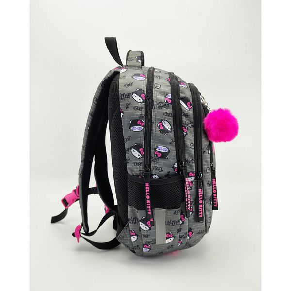 Ruksak školski Hello Kitty 16" sivi O-PLS-9061-XXX-HKXX-SA