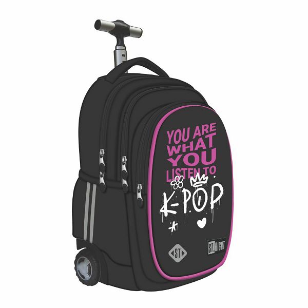 Ruksak školski na kotačiće K-POP Rhythm s pretincem za prijenosno računalo 17" TO-PLS-1148-STR-TB01-ST