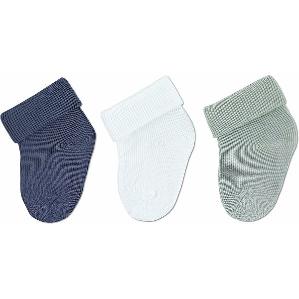 ČARAPE STERNTALER za bebe, plave, zelene, bijele 3/1 vel.0mj.