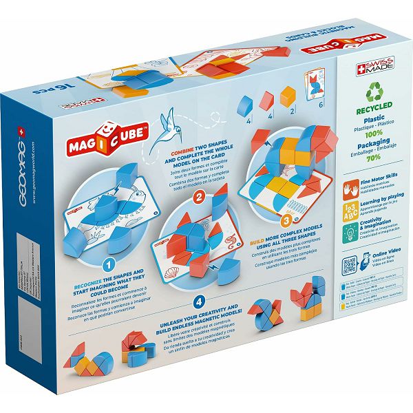 KOCKE MAGNETNE Geomag + kartice Magicube 16kom 003076