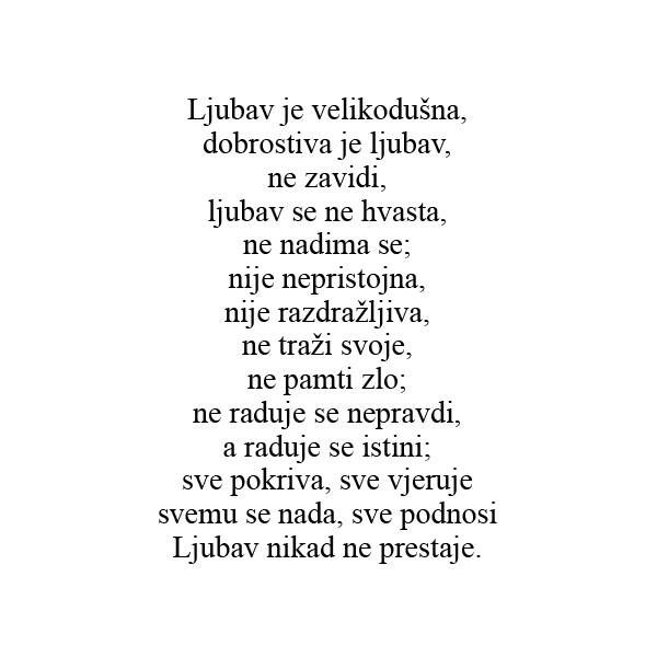 OKVIR S ANĐELOM I PORUKOM Ljubav je velikodušna,dobrostiva je ljubav