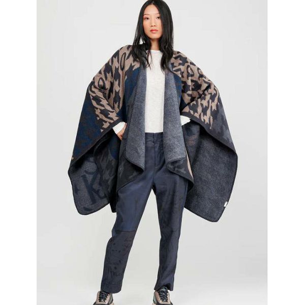 PONČO ANEKKE plavo-bež 41284-002