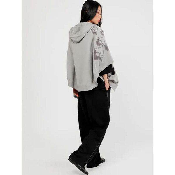 PONČO ANEKKE s kapuljačom,siva 41274-012