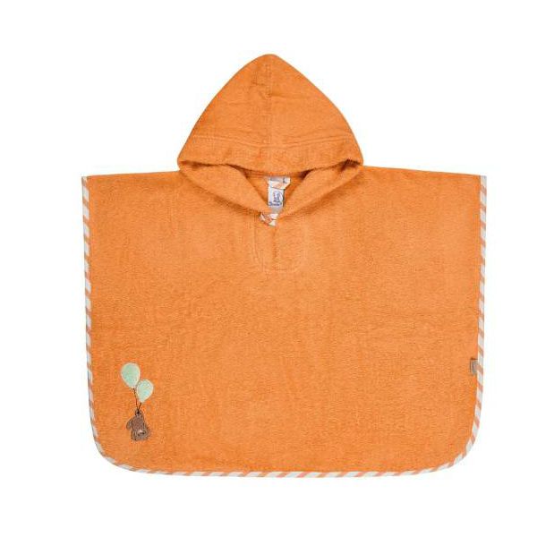 PONČO BEAR BO za kupanje, jarko narančasti Sterntaler 321026