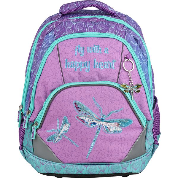 RUKSAK STREET Dragonflies ergonomski, tvrdo dno +  pernica +  boca za piće 080230