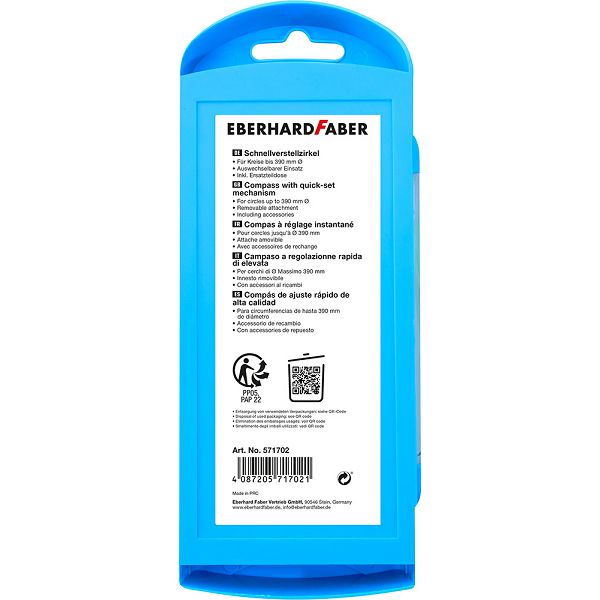 ŠESTAR EBERHARD FABER+mine, pvc kutai, neon plavi 717021