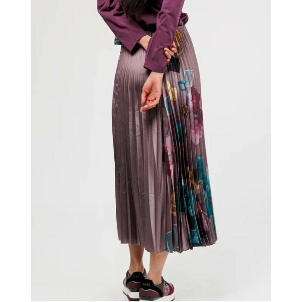 SUKNJA ANEKKE ljubičasta, plisirana, s printom vel.S/M 41277-112