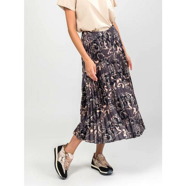 SUKNJA ANEKKE siva,plisirana, s printom vel.L/XL 41277-211