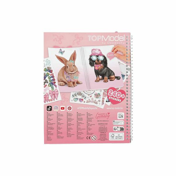 TOP MODEL BOJANKA sa naljepnicama, kreativna Dress Me Up Cute Animals 710316