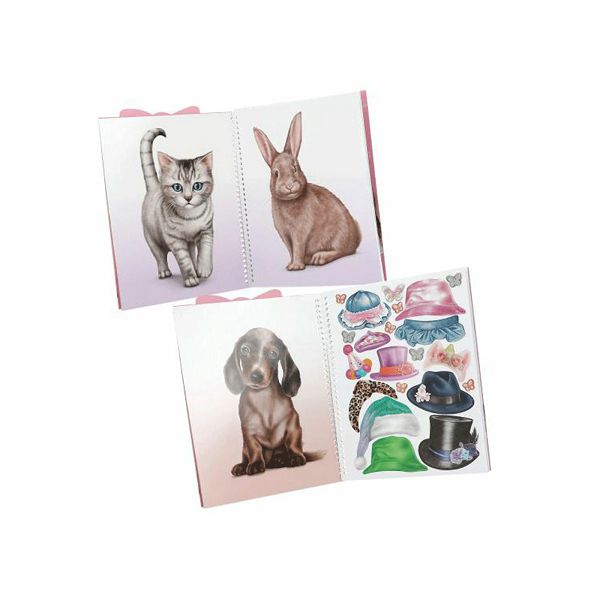 TOP MODEL BOJANKA sa naljepnicama, kreativna Dress Me Up Cute Animals 710316