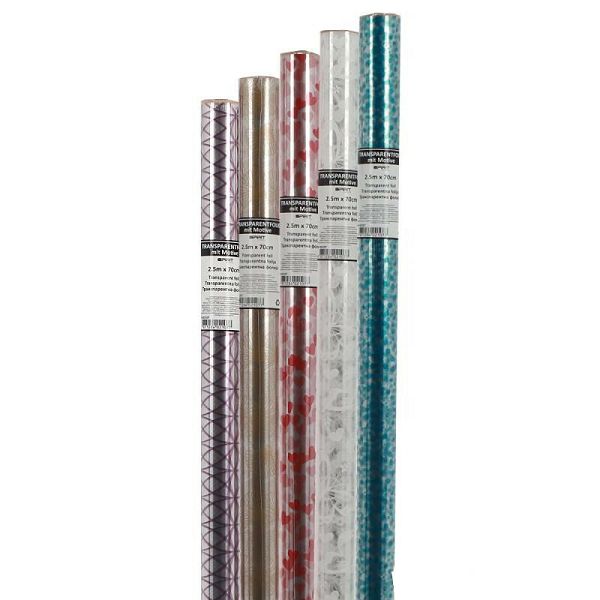 UKRASNI CELOFAN prozirni, s uzorkom 70x250cm 021077