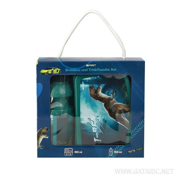 UŽINA SET SPIRIT kutija + boca za piće 600006 T-Rex